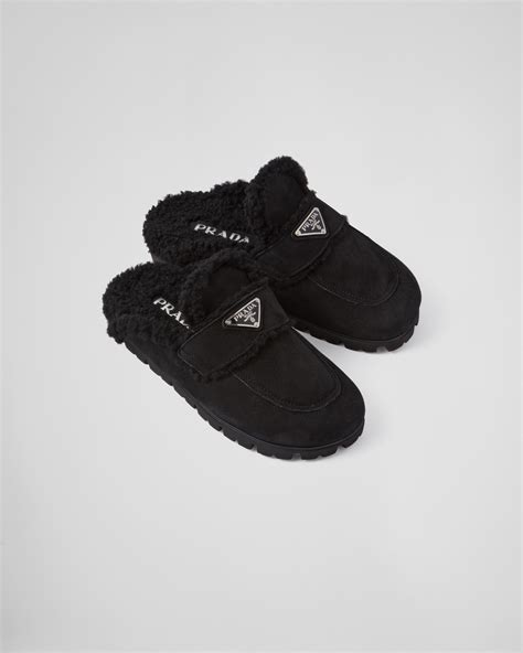 prada sherpa slippers